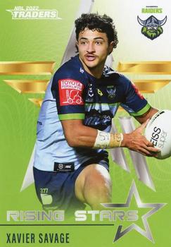 2022 NRL Traders - Rising Stars #RS04 Xavier Savage Front